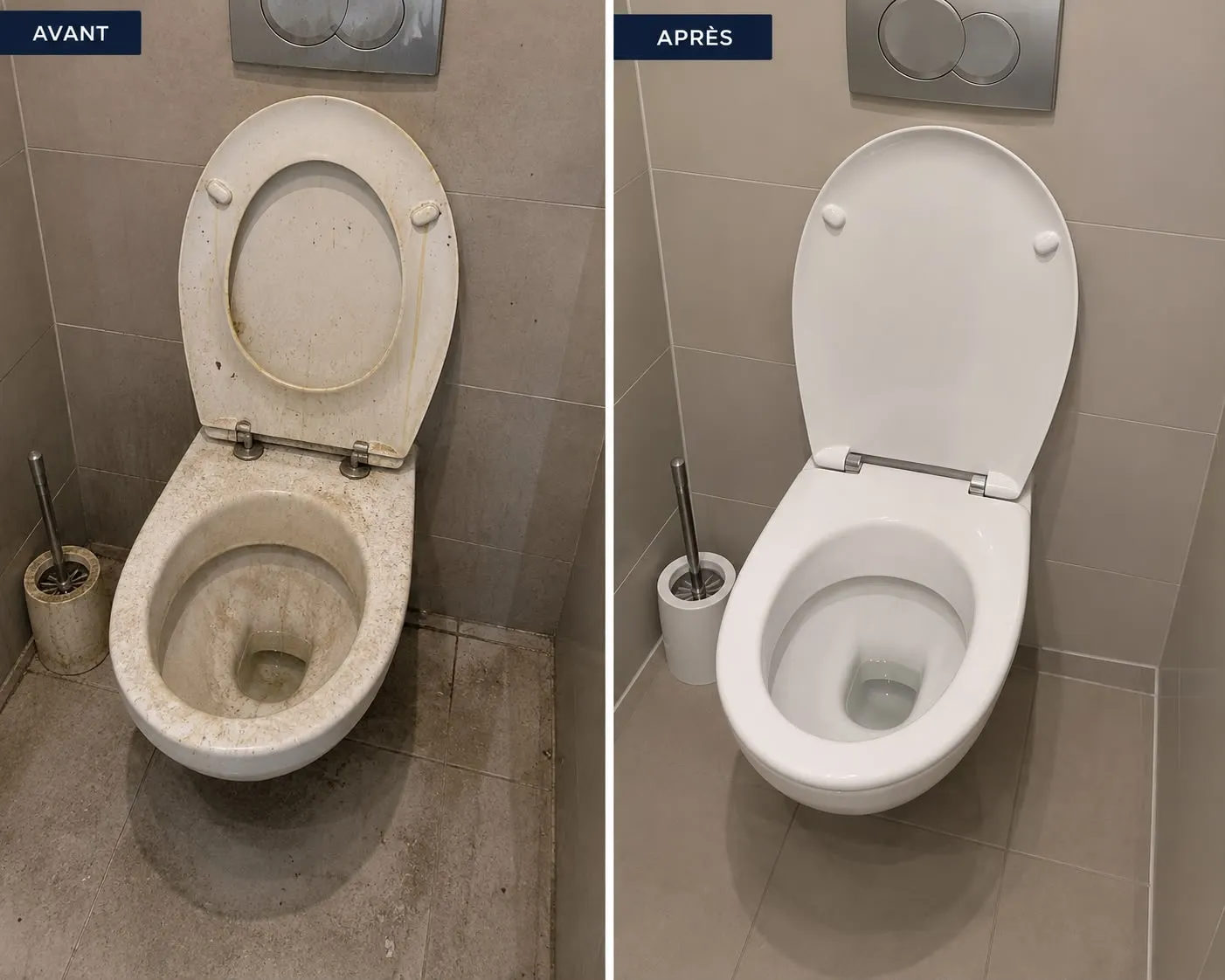 WC avant / après remise en état